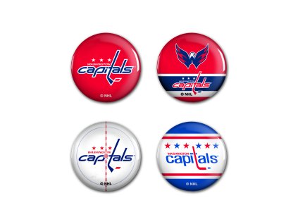 Súprava placiek Washington Capitals NHL Button 4 Pack