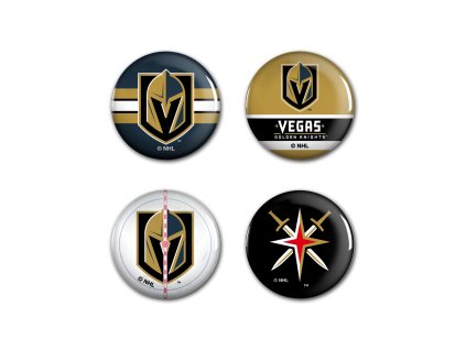 Súprava placiek Vegas Golden Knights NHL Button 4 Pack