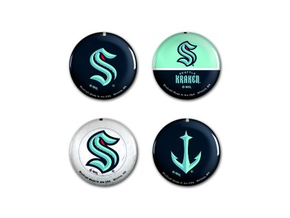 Sada placek Seattle Kraken NHL Button 4 Pack