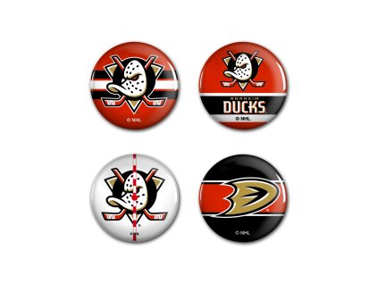 Sada placek Anaheim Ducks NHL Button 4 Pack
