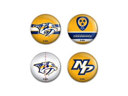 Sada placek Nashville Predators NHL Button 4 Pack
