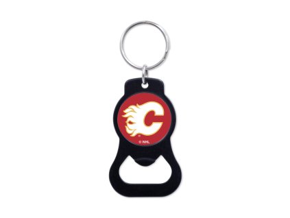 Prívesok na kľúče Calgary Flames NHL Black Bottle Opener Key Ring