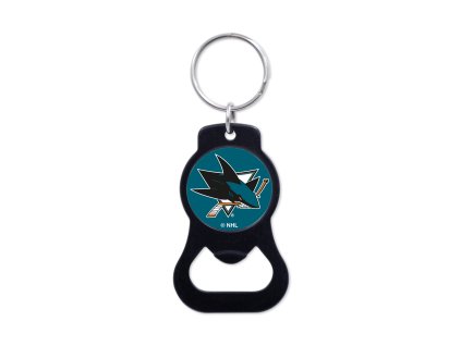 Přívěšek na klíče San Jose Sharks NHL Black Bottle Opener Key Ring
