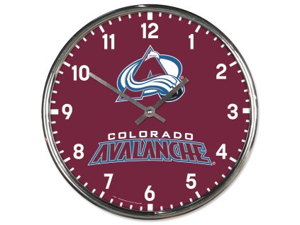 Hodiny Colorado Avalanche NHL Chrome Clock