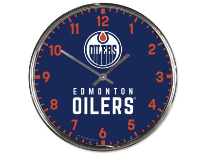 Hodiny Edmonton Oilers NHL Chrome Clock