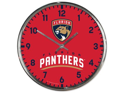 Hodiny Florida Panthers NHL Chrome Clock