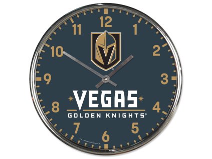 Hodiny Vegas Golden Knights NHL Chrome Clock
