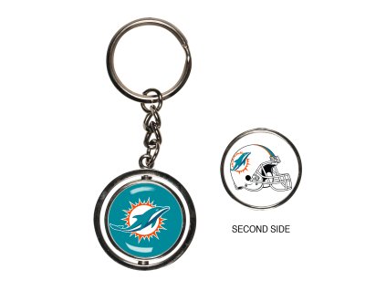 Přívěšek na klíče Miami Dolphins NFL Spinner Key Ring