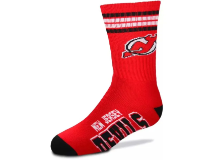 136022 detske ponozky new jersey devils nhl 4 stripes crew