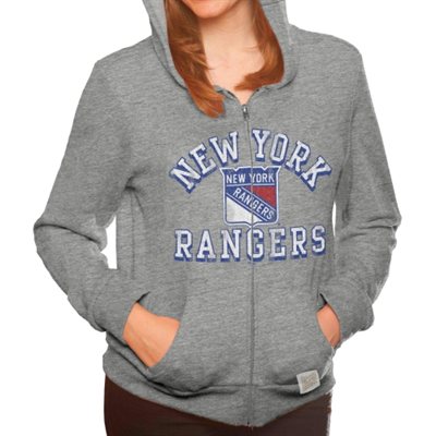 Original Retro Brand Dámska Mikina New York Rangers Tri-Blend Full Zip Veľkosť: L