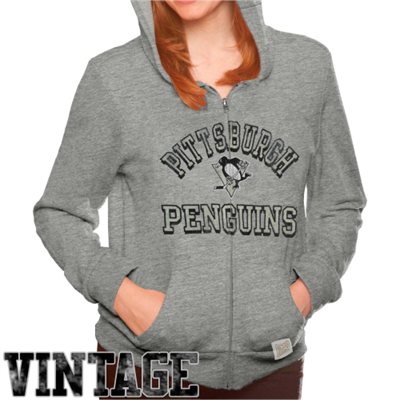 Original Retro Brand Dámská mikina Pittsburgh Penguins NHL Tri-Blend Full Zip Veľkosť: M