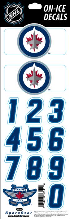 E-shop SportStar Samolepky na helmu Winnipeg Jets NHL Decals
