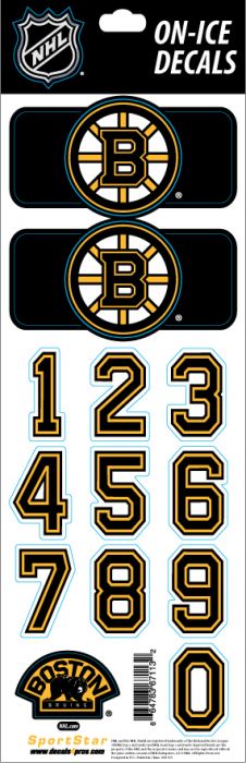 E-shop SportStar Samolepky na helmu Boston Bruins NHL Decals Black