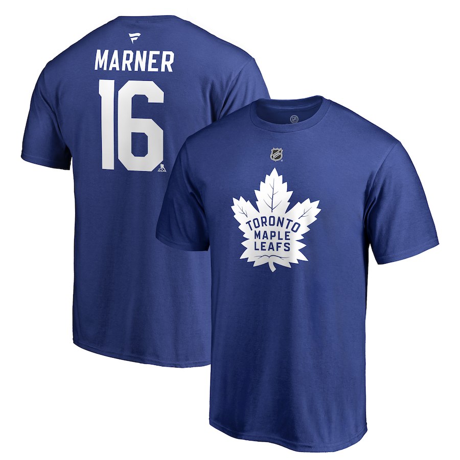 E-shop Fanatics Pánske tričko Mitch Marner #16 Toronto Maple Leafs NHL Stack Logo Name & Number