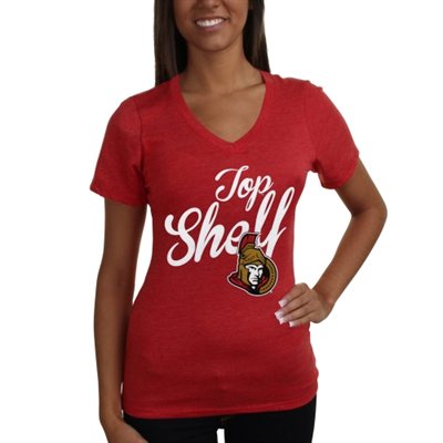 E-shop Soft as Grape Dámske tričko Ottawa Senators NHL Shelf Tri-Blend