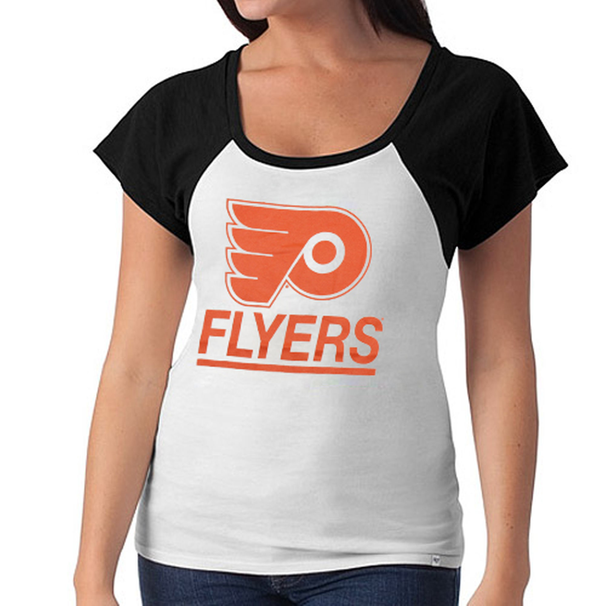 47 Brand Dámské tričko Philadelphia Flyers NHL Big Time Slim Fit Raglan T-Shirt Veľkosť: M