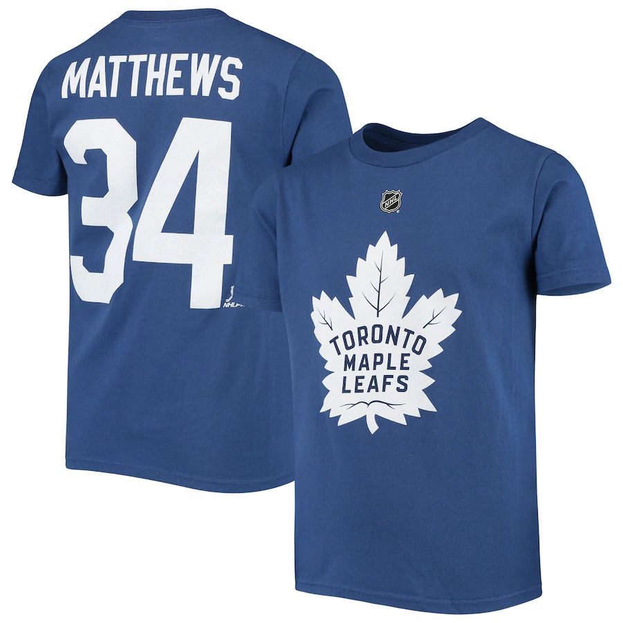 E-shop Outerstuff Detské tričko Auston Matthews #34 Toronto Maple Leafs NHL Name Number