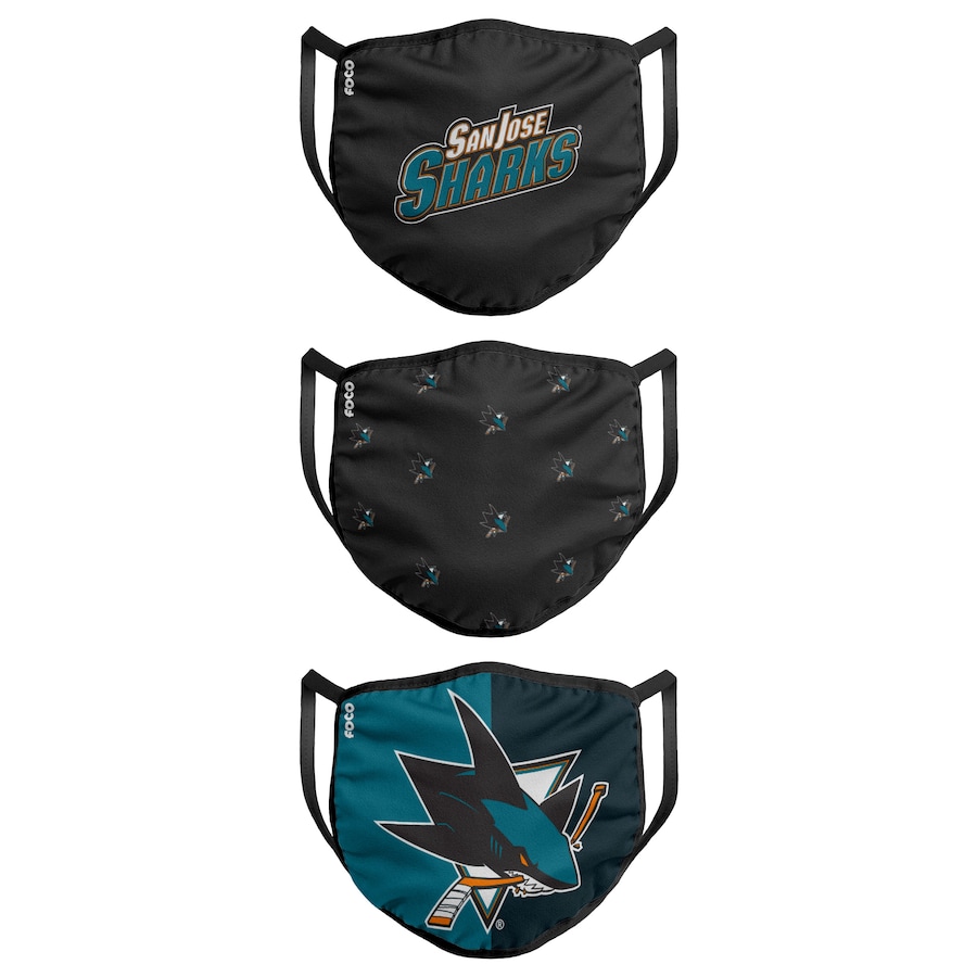 Roušky San Jose Sharks NHL FOCO - set 3 kusy EU Veľkosť: dospělá velikost