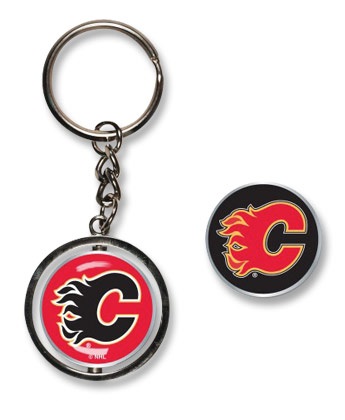 E-shop Wincraft Prívesok Calgary Flames NHL Spinner Key Ring