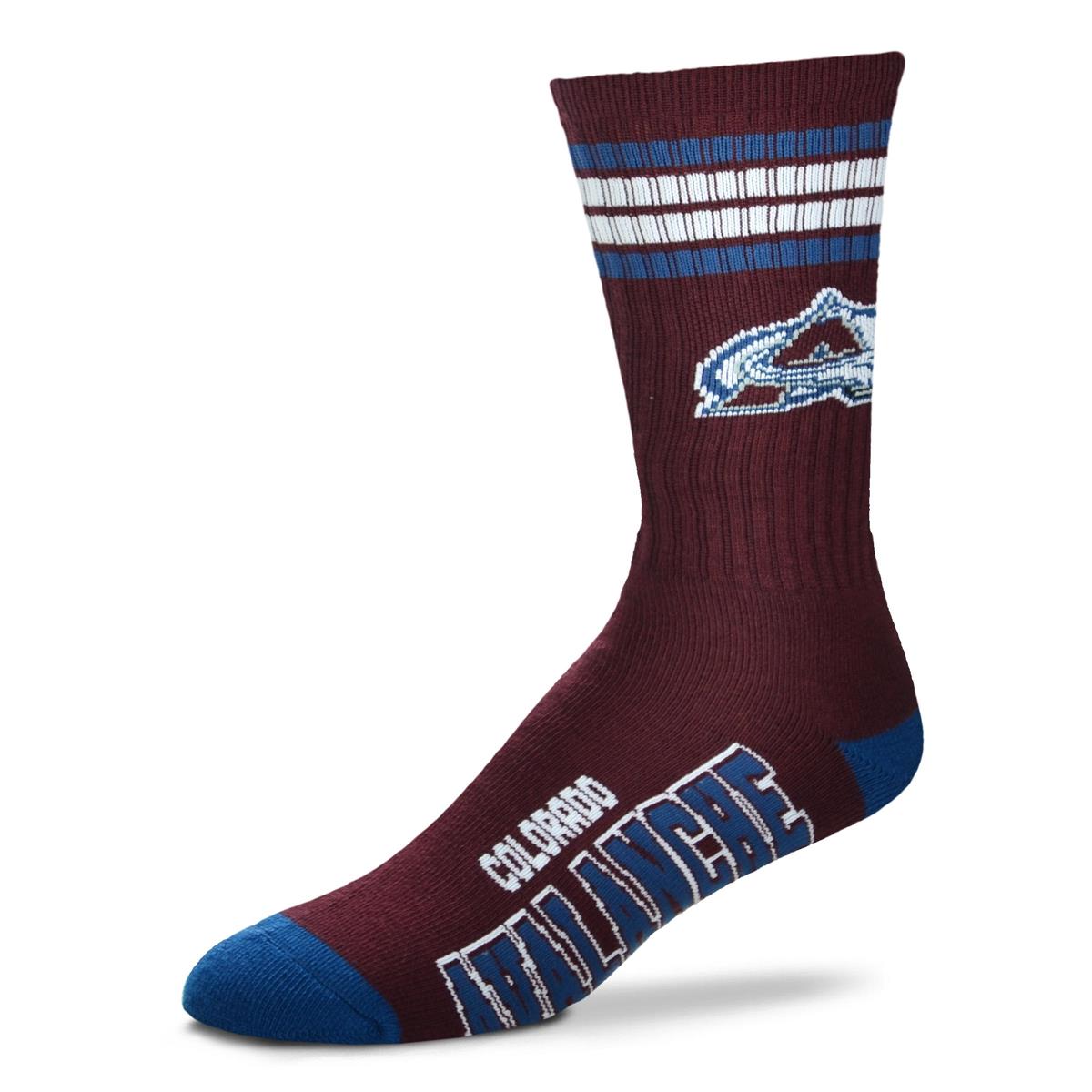 E-shop For Bare Feet Detské ponožky Colorado Avalanche NHL 4 Stripes Crew
