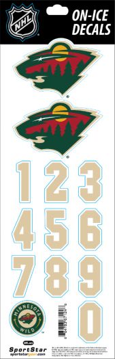 E-shop SportStar Samolepky na Helmu Minnesota Wild NHL Decals Cream