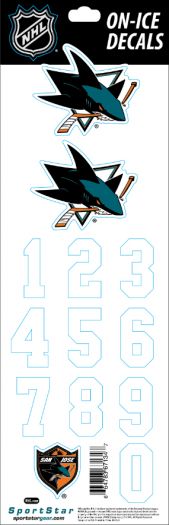 SportStar Samolepky na helmu San Jose Sharks NHL Decals White