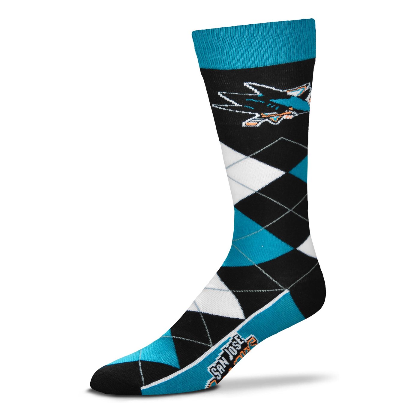 For Bare Feet Ponožky San Jose Sharks Graphic Argyle Lineup Socks