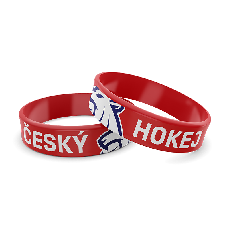 Střída SPORT Silikonový náramek dětský hlava lva ČH červený