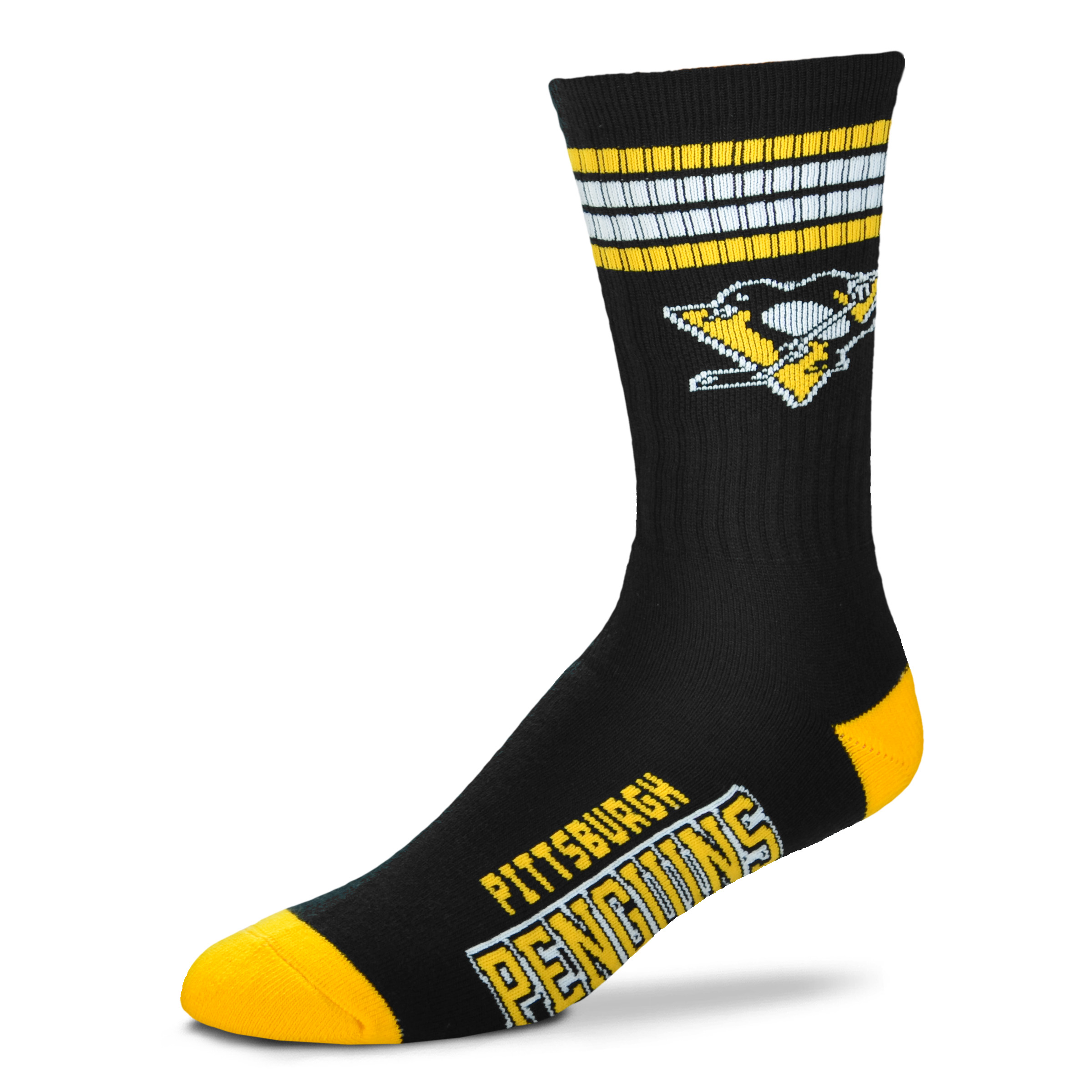 E-shop For Bare Feet Detské ponožky Pittsburgh Penguins NHL 4 Stripes Crew