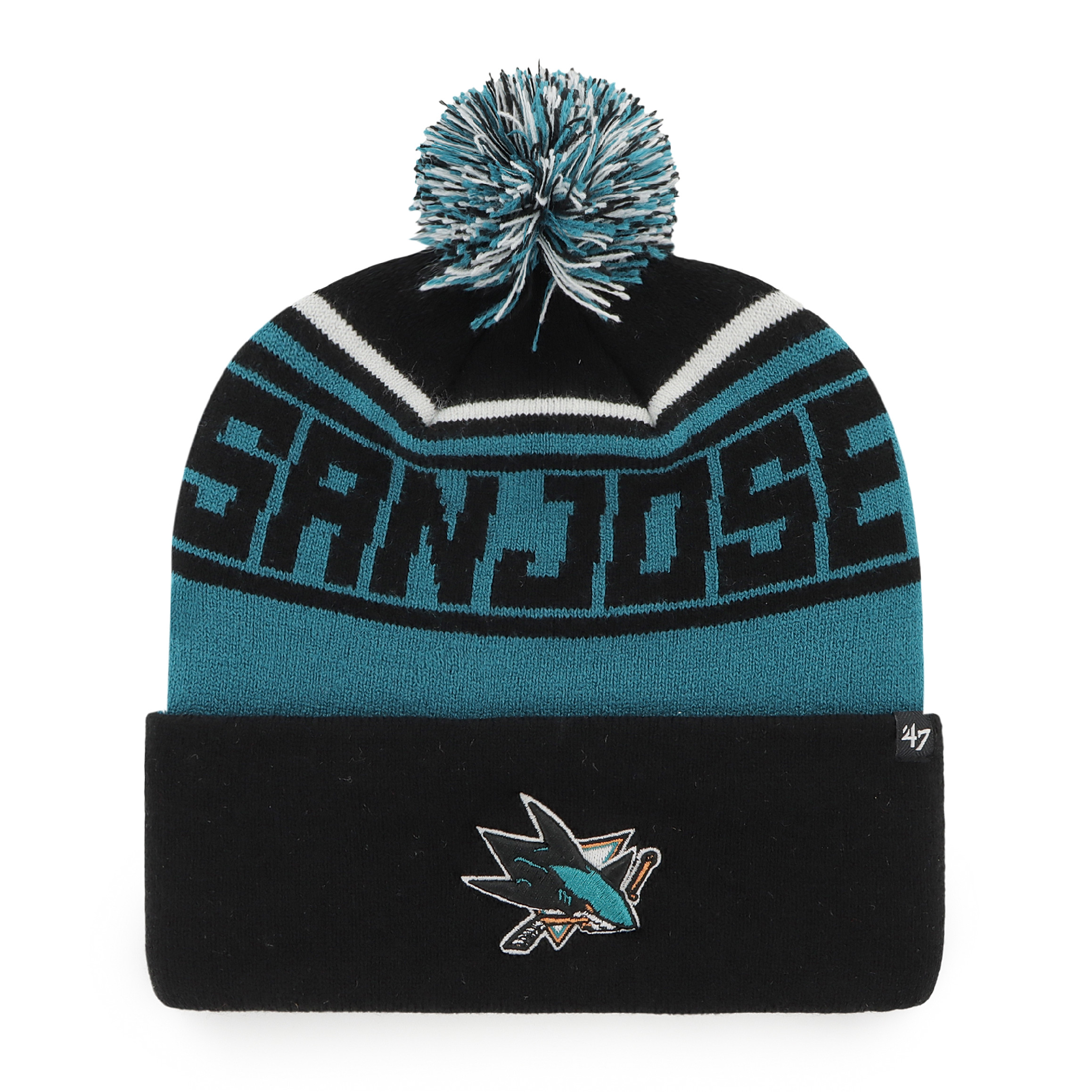 47 Brand Pánska zimná čiapka San Jose Sharks Stylus ’47 CUFF KNIT