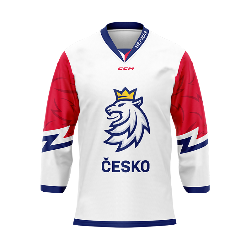 Dres CCM Český Hokej ČESKO - bílý vyšívaný Veľkosť: XL