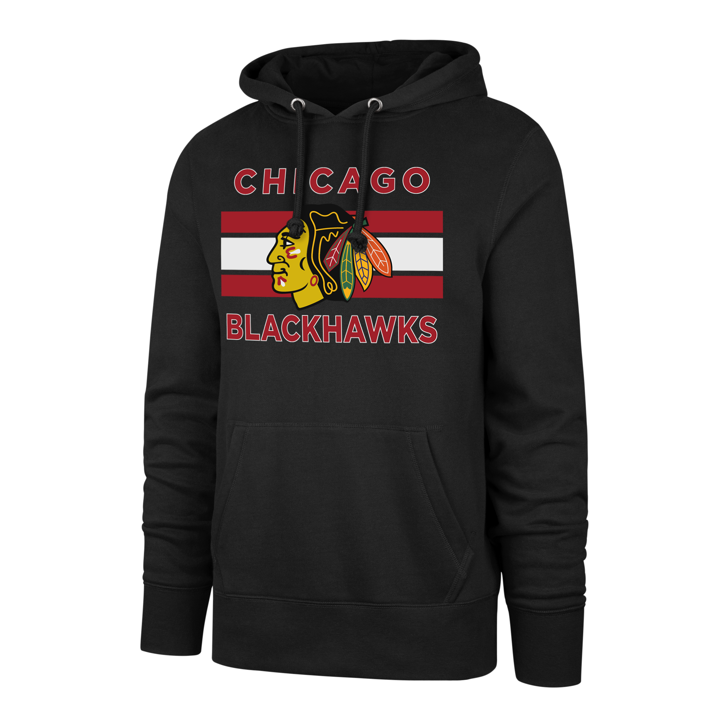 E-shop 47 Brand Pánska mikina Chicago Blackhawks NHL ’47 BURNSIDE Pullover Hood