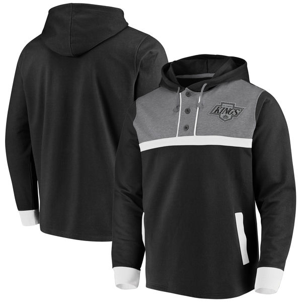 E-shop Fanatics Pánska mikina Los Angeles Kings NHL True Classics 3-Button Pullover Hoodie