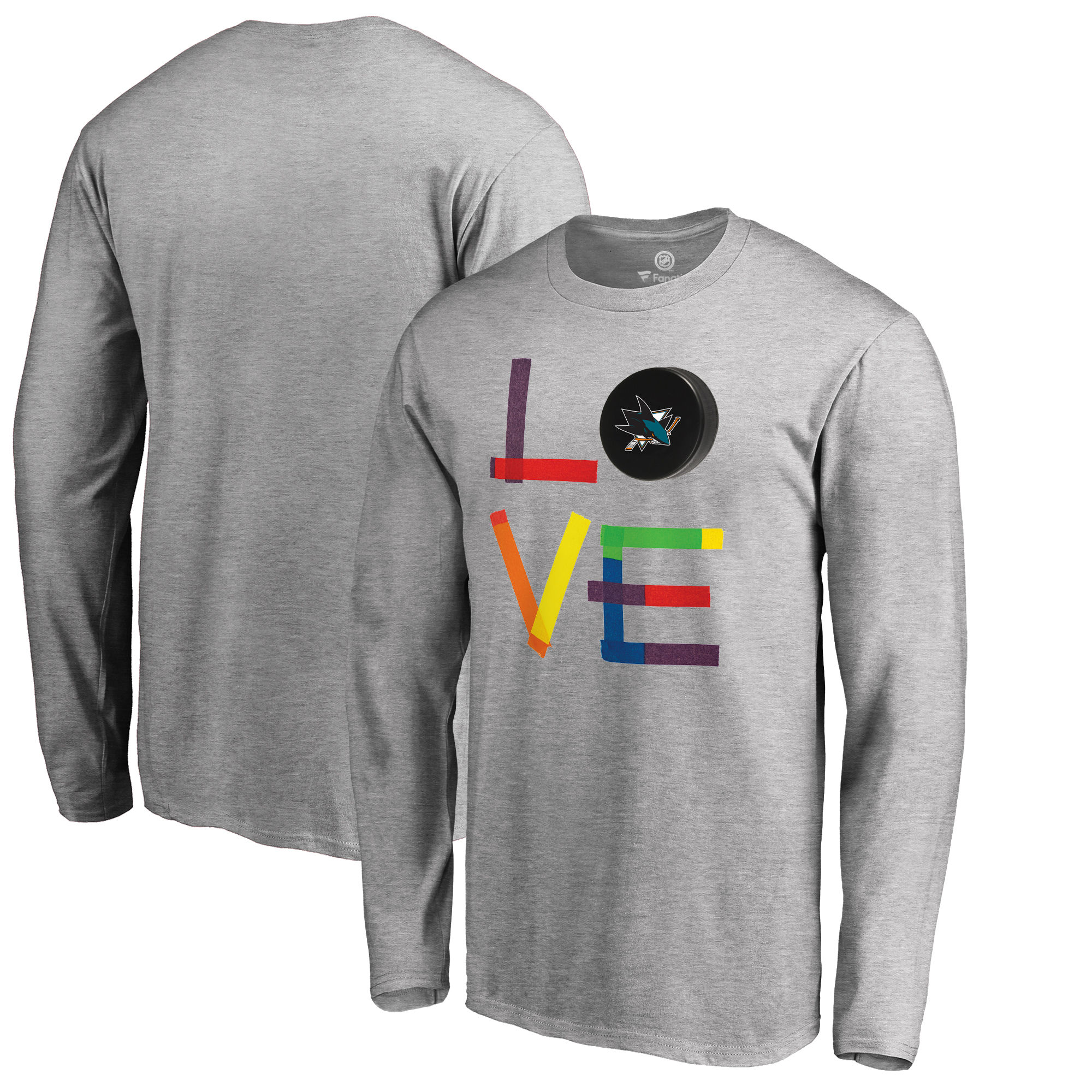 Fanatics Tričko San Jose Sharks Hockey Is For Everyone Love Square Veľkosť: XXXL