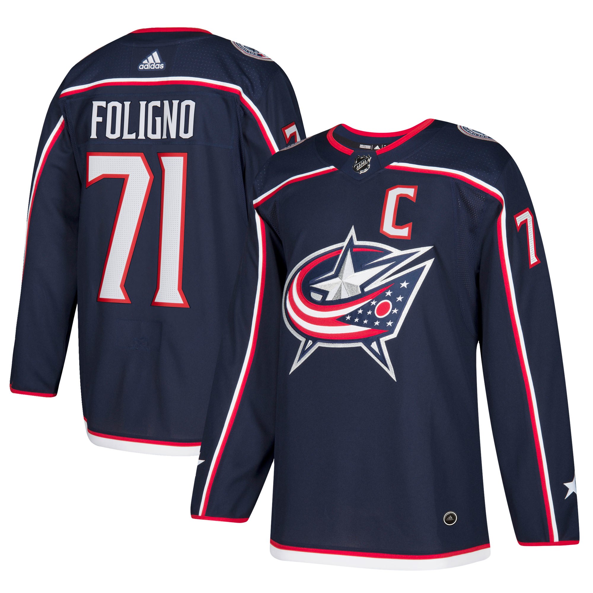Adidas Dres Columbus Blue Jackets #71 Nick Foligno adizero Home Authentic Player Pro Distribúcia: USA