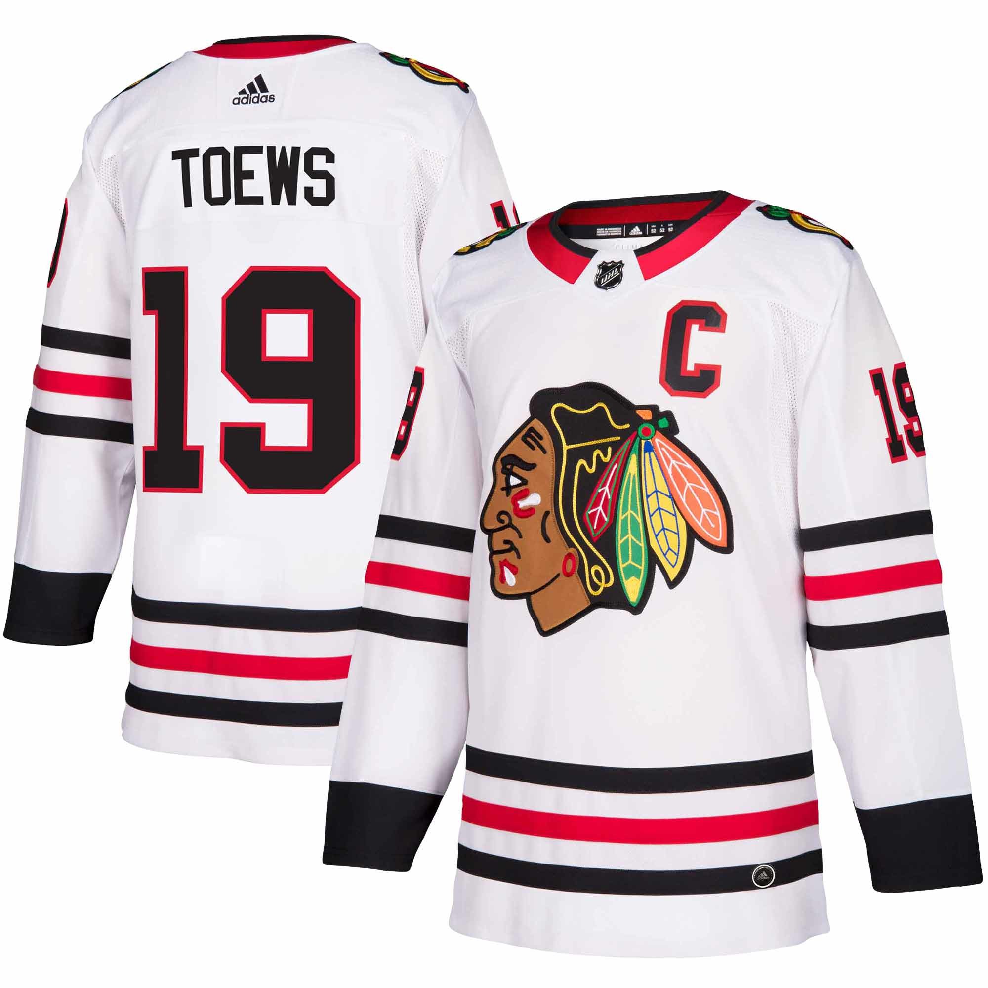 Adidas Dres Chicago Blackhawks #19 Jonathan Toews adizero Away Authentic Player Pro Distribúcia: USA