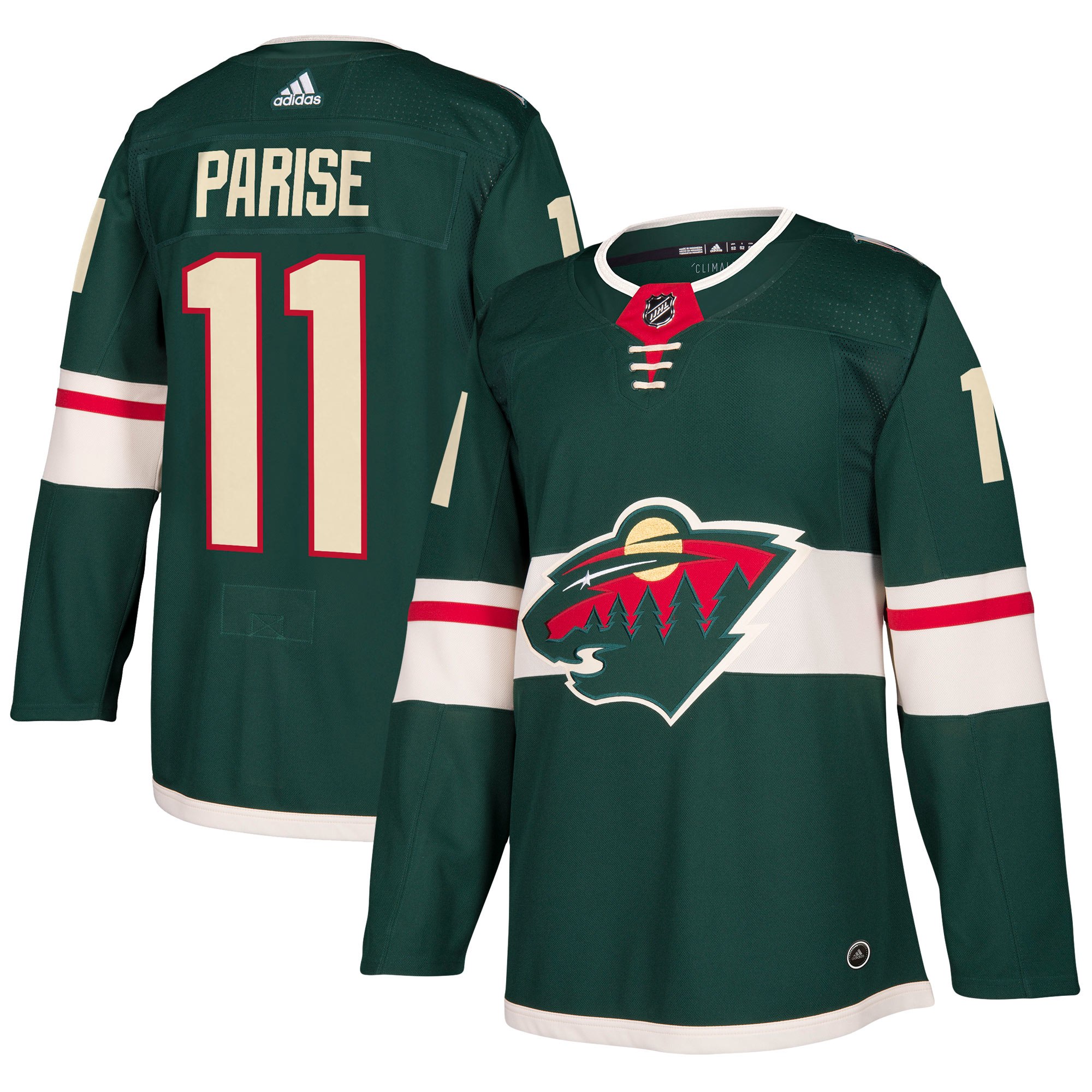 Adidas Dres Minnesota Wild #11 Zach Parise adizero Home Authentic Player Pro Veľkosť: S, Distribúcia: USA