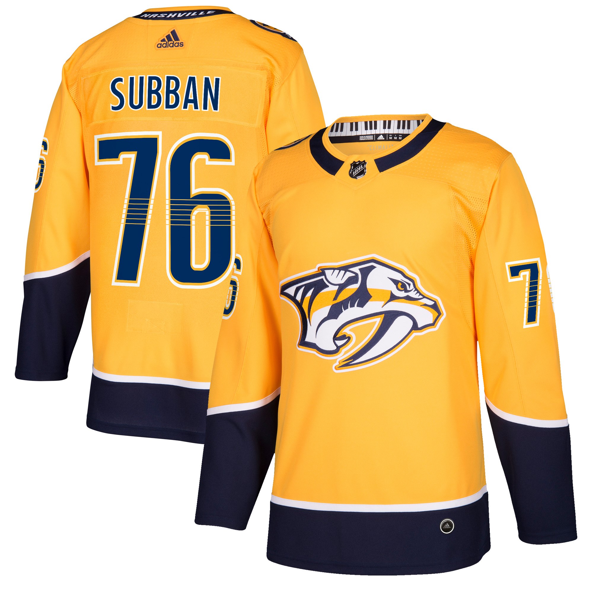 Adidas Dres Nashville Predators #76 PK Subban adizero Home Authentic Player Pro Veľkosť: XXL, Distribúcia: USA