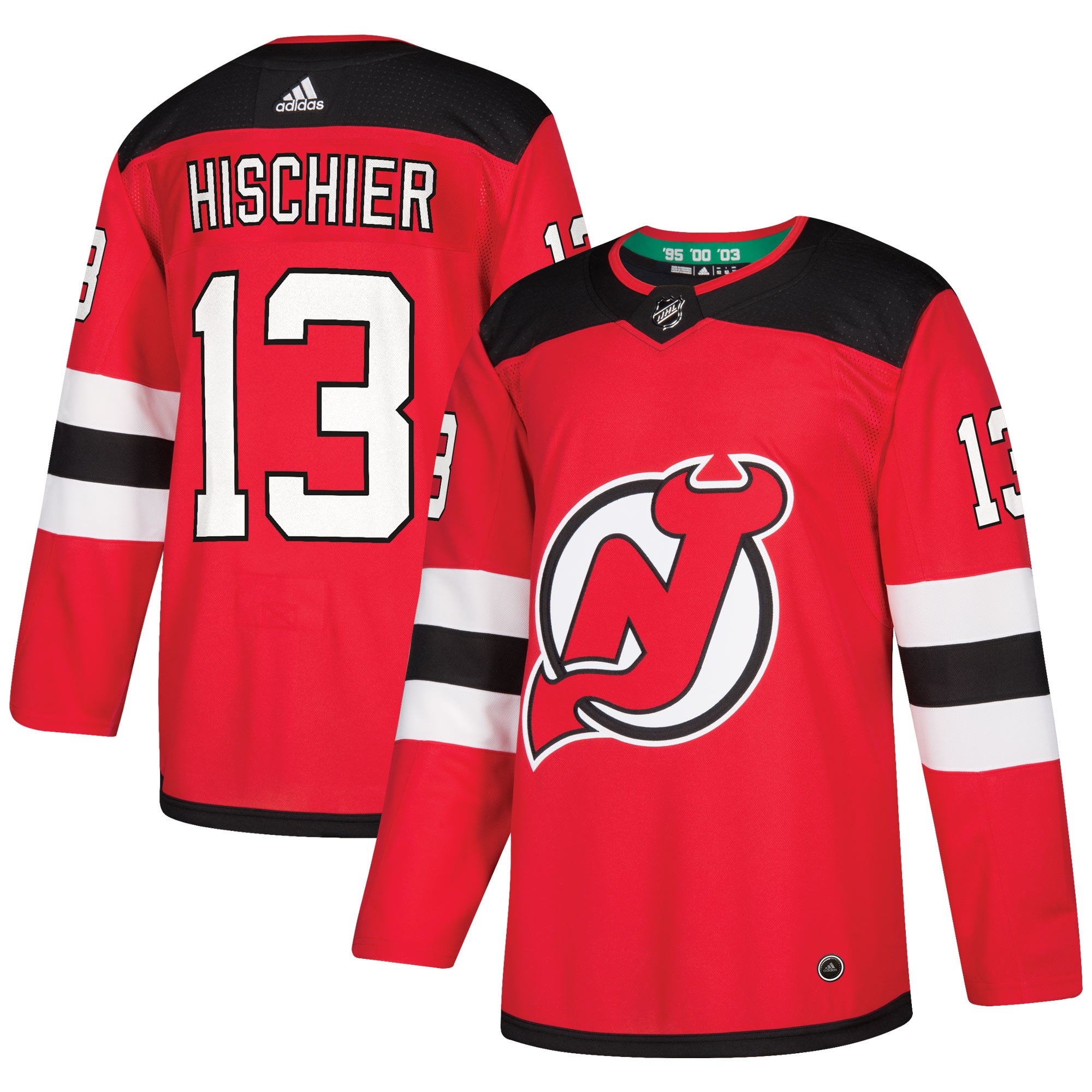 Adidas Dres New Jersey Devils #13 Nico Hischier adizero Home Authentic Player Pro Veľkosť: M, Distribúcia: USA
