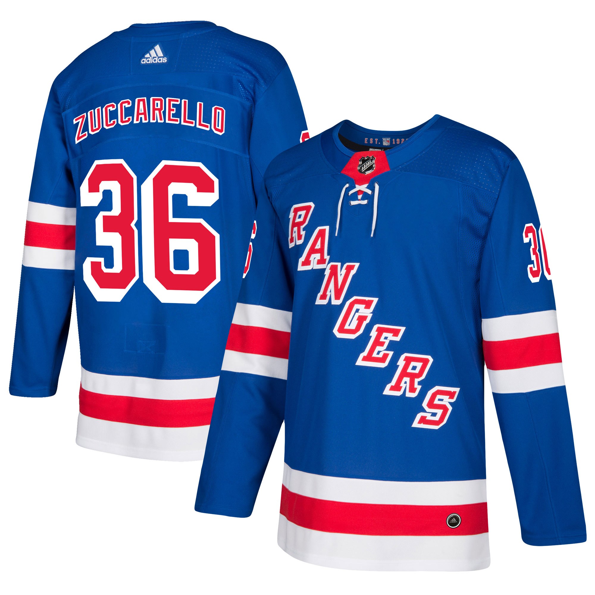 Adidas Pánský dres New York Rangers NHL #36 Mats Zuccarello adizero Home Authentic Player Pro Veľkosť: S, Distribúcia: USA