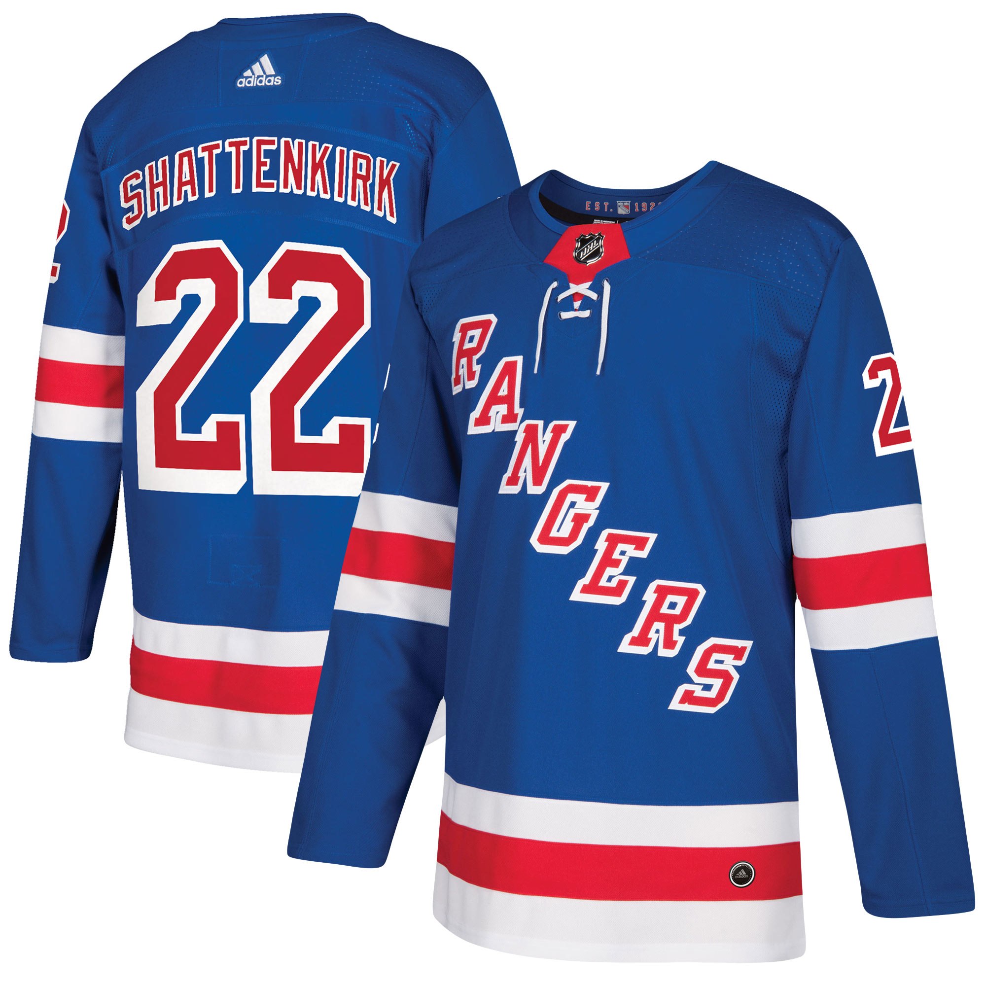 Adidas Dres New York Rangers #22 Kevin Shattenkirk adizero Home Authentic Player Pro Veľkosť: XXL, Distribúcia: USA
