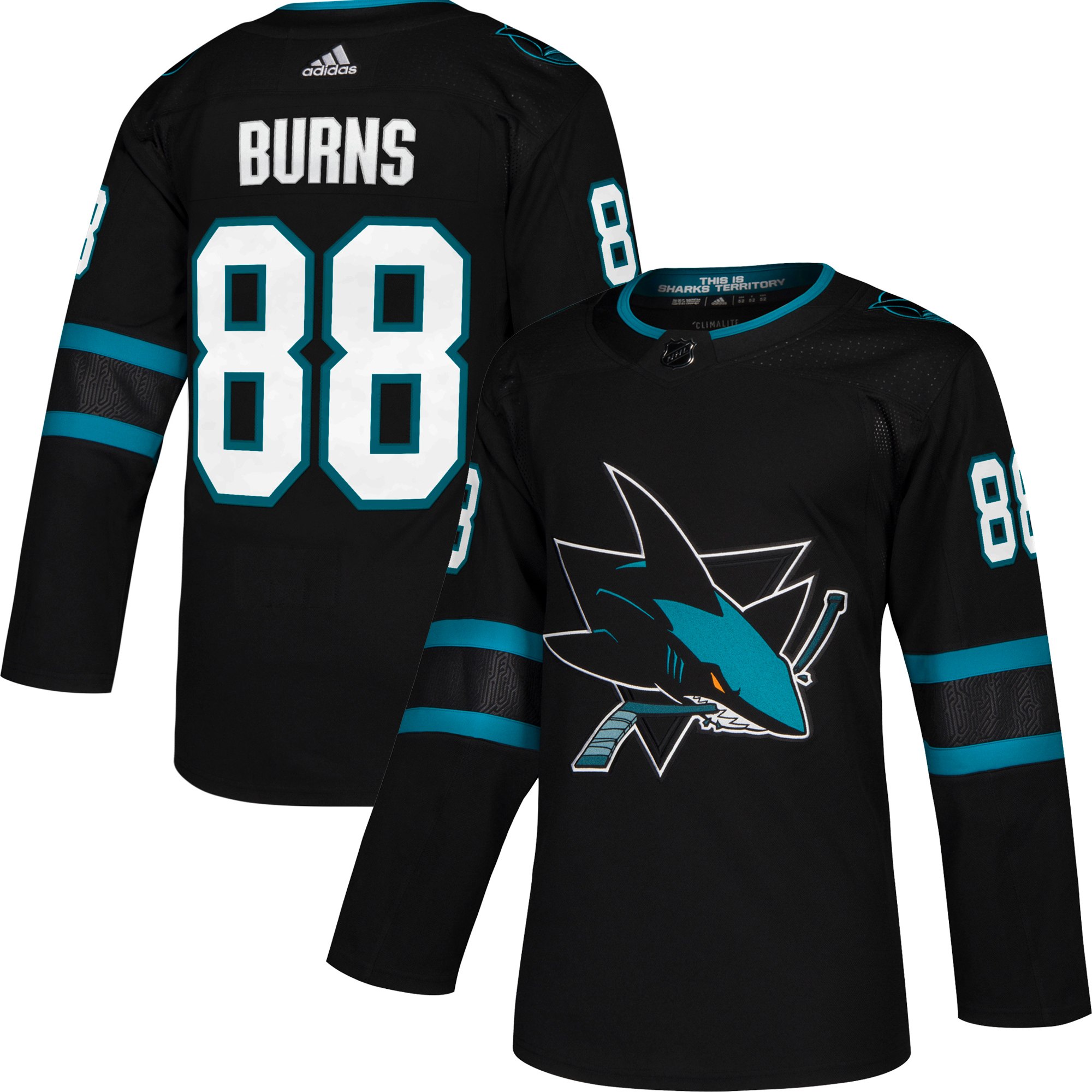 Adidas Pánský dres San Jose Sharks NHL #88 Brent Burns adizero Alternate Authentic Player Pro Distribúcia: USA