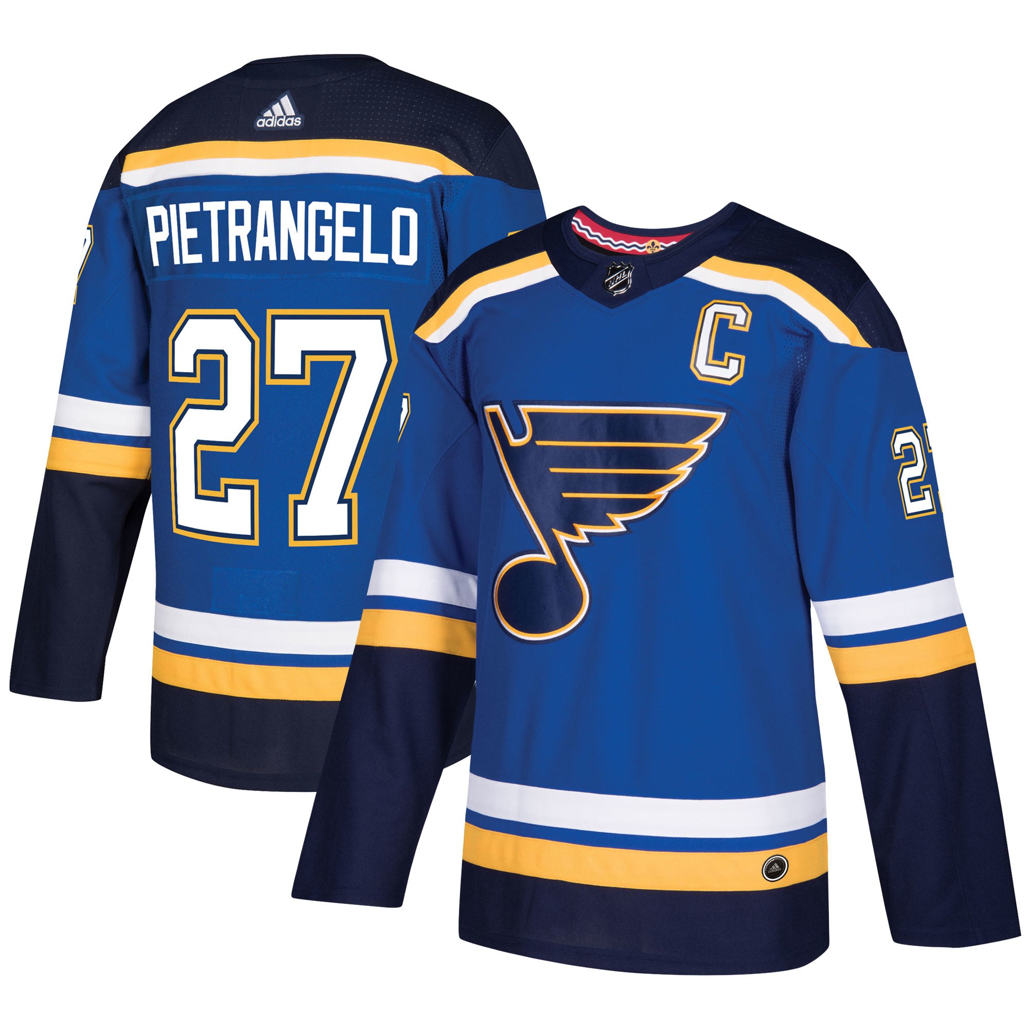Adidas Dres St. Louis Blues #27 Alex Pietrangelo adizero Home Authentic Player Pro Veľkosť: XL, Distribúcia: USA