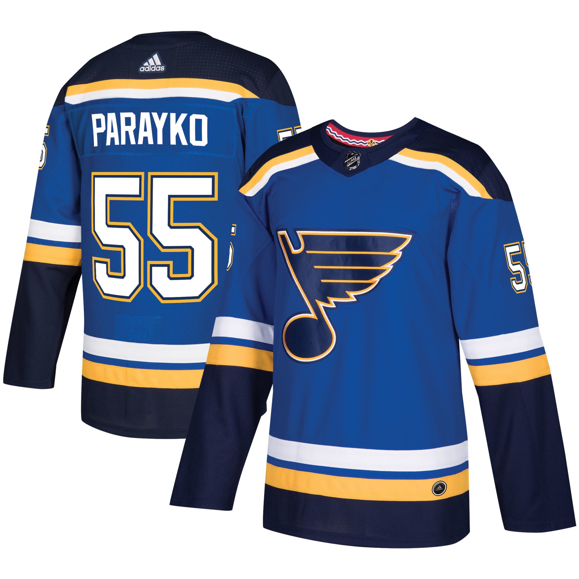 Adidas Dres St. Louis Blues #55 Colton Parayko adizero Home Authentic Player Pro Veľkosť: XS, Distribúcia: USA