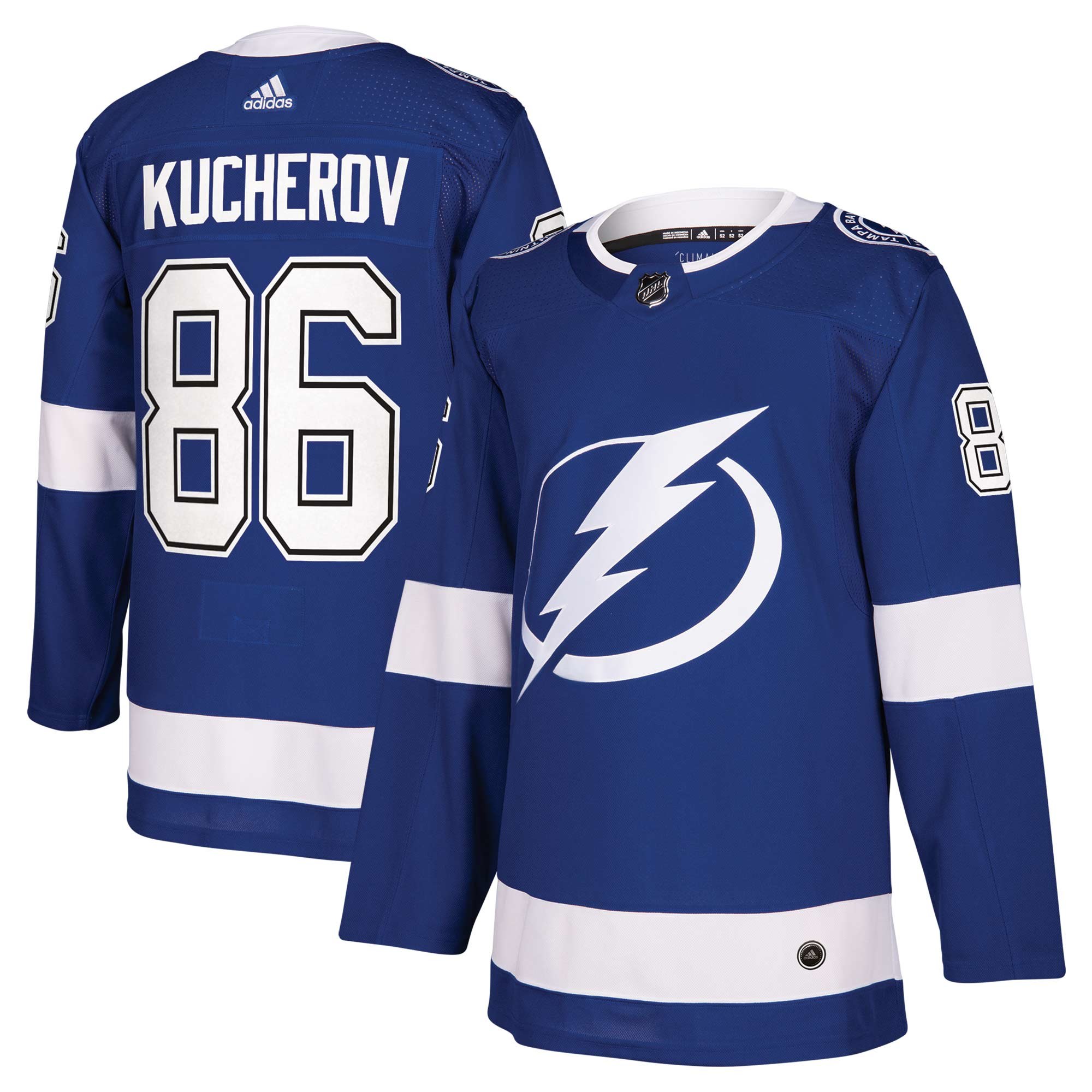 Adidas Dres Tampa Bay Lightning #86 Nikita Kucherov adizero Home Authentic Player Pro Veľkosť: L, Distribúcia: USA