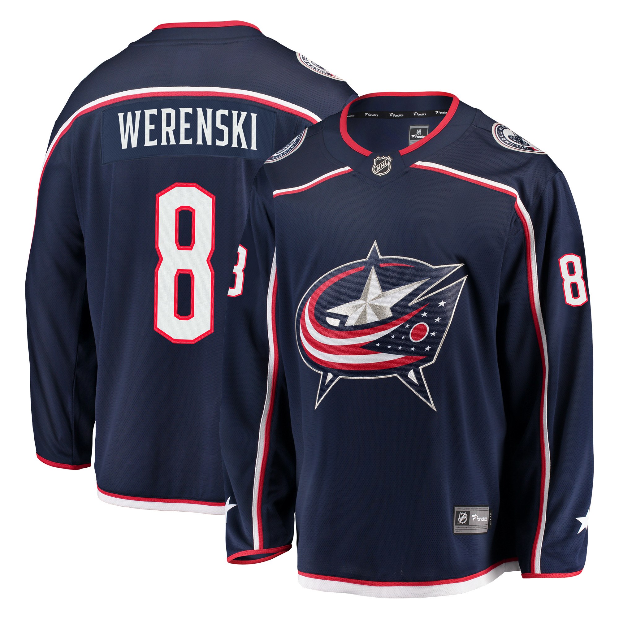 Fanatics Dres Columbus Blue Jackets #8 Zach Werenski Breakaway Alternate Jersey Veľkosť: M, Distribúcia: USA