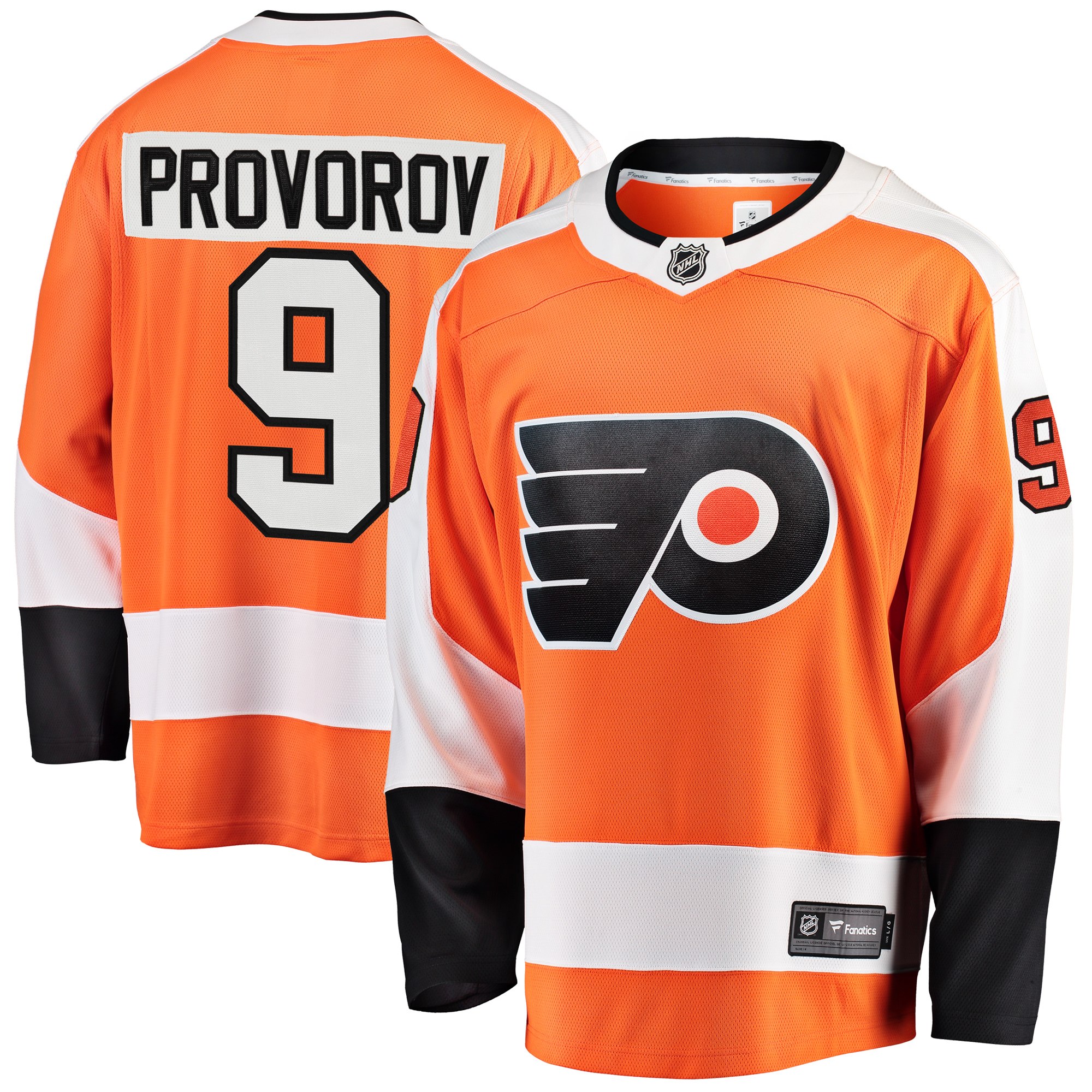 Fanatics Dres Philadelphia Flyers #9 Ivan Provorov Breakaway Alternate Jersey Veľkosť: XXXL, Distribúcia: USA
