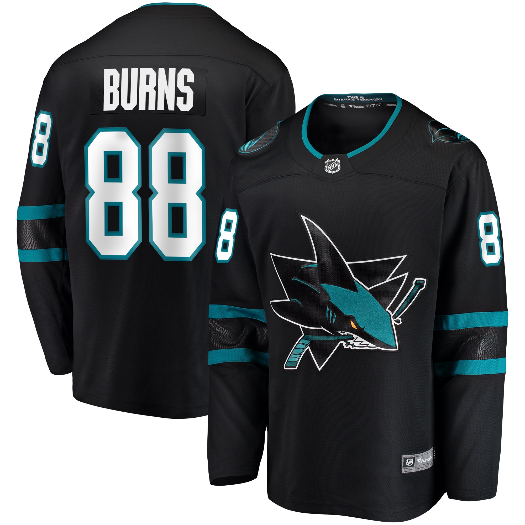 Fanatics Pánský dres San Jose Sharks NHL #88 Brent Burns Breakaway Alternate Jersey Veľkosť: M, Distribúcia: USA