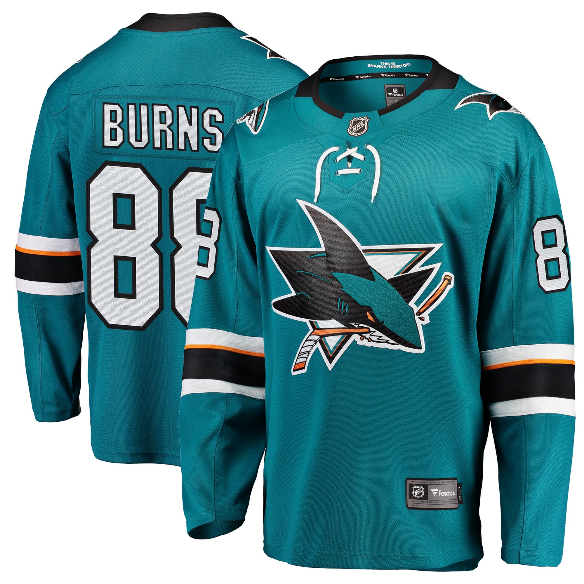 Fanatics Pánský dres San Jose Sharks NHL #88 Brent Burns Breakaway Alternate Jersey Veľkosť: S, Distribúcia: USA
