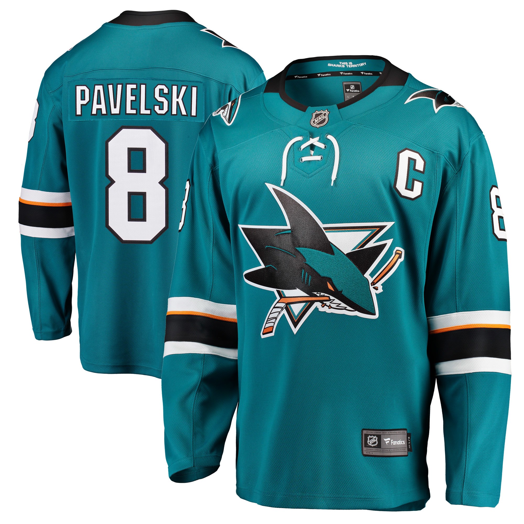 Fanatics Dres San Jose Sharks #8 Joe Pavelski Breakaway Alternate Jersey Veľkosť: XL, Distribúcia: USA